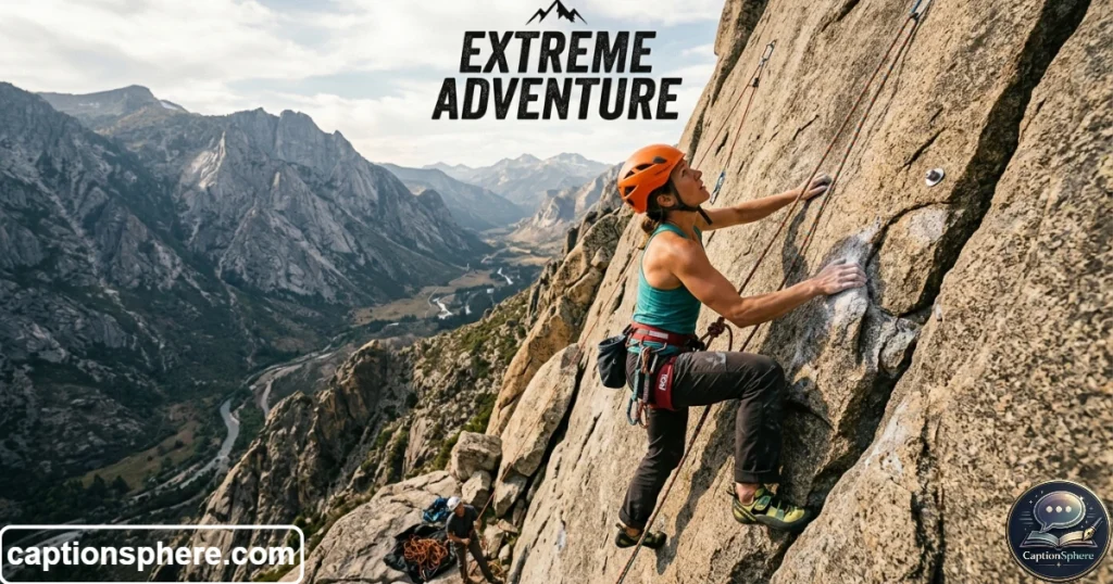 Person enjoying outdoor climbing activity safely