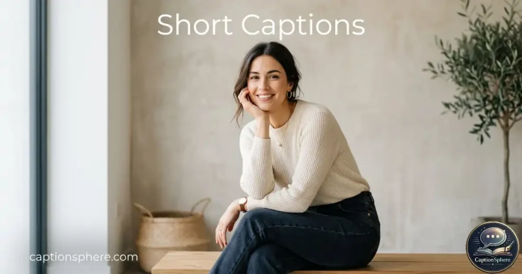 Woman posing simply for a modern social media photo