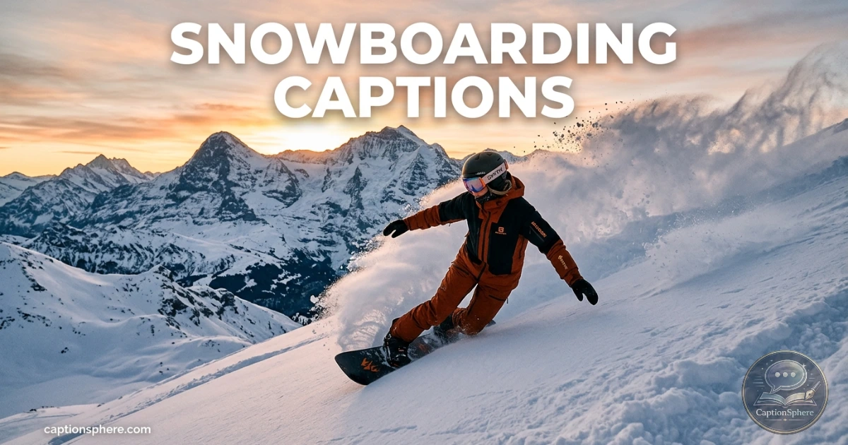 Snowboarding Captions for Instagram, TikTok, and Winter Photos