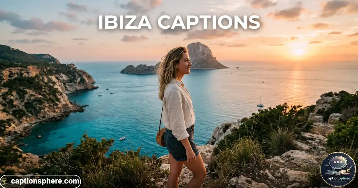 Traveler watching Ibiza sunset over Mediterranean coastline