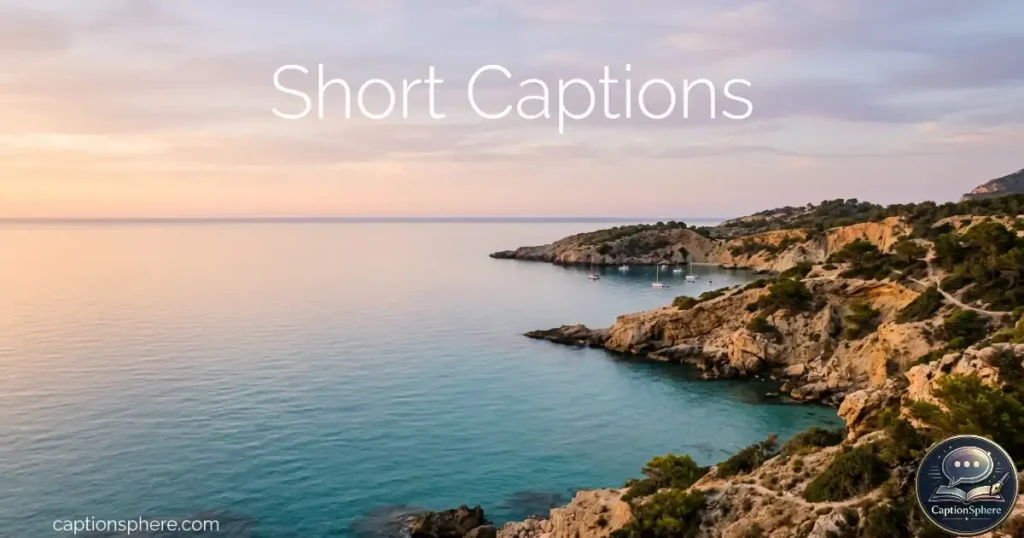 Simple Ibiza coastline view with calm Mediterranean atmosphere
