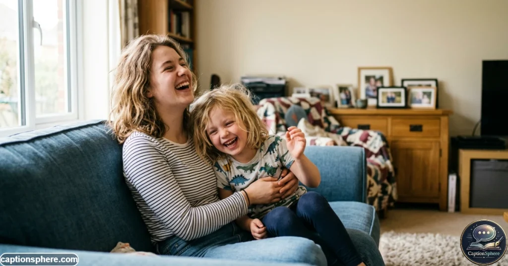 Siblings laughing together after a playful little-sister joke