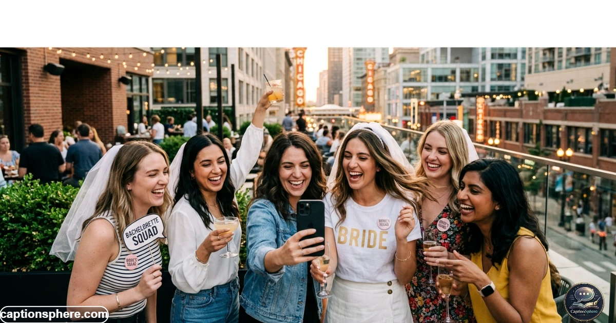 Friends recording a fun bachelorette weekend Reel on a smartphone together