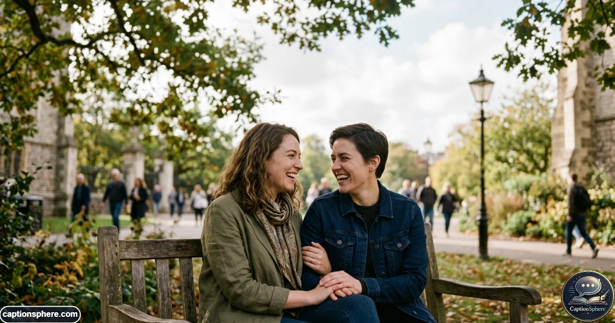 Candid couple sharing a natural emotional moment after getting engaged