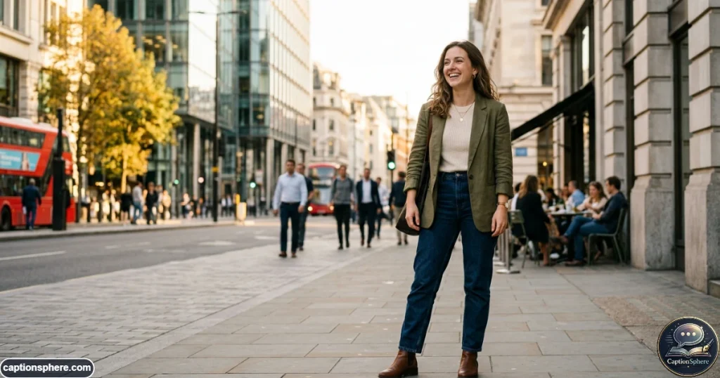 Confident person posing naturally during a polished urban lifestyle photo session