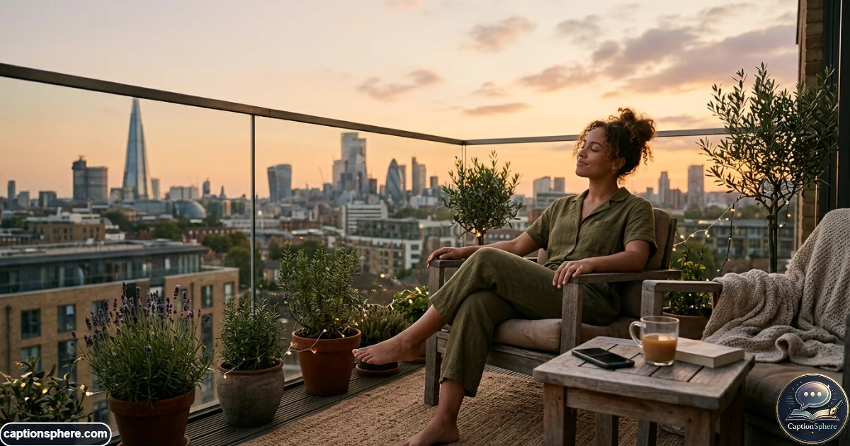 Confident person enjoying peaceful moment after choosing self respect