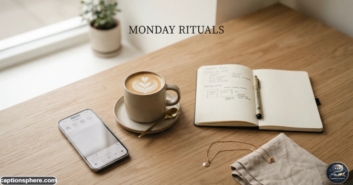 Minimal lifestyle photo prepared for an Instagram post with a short caption