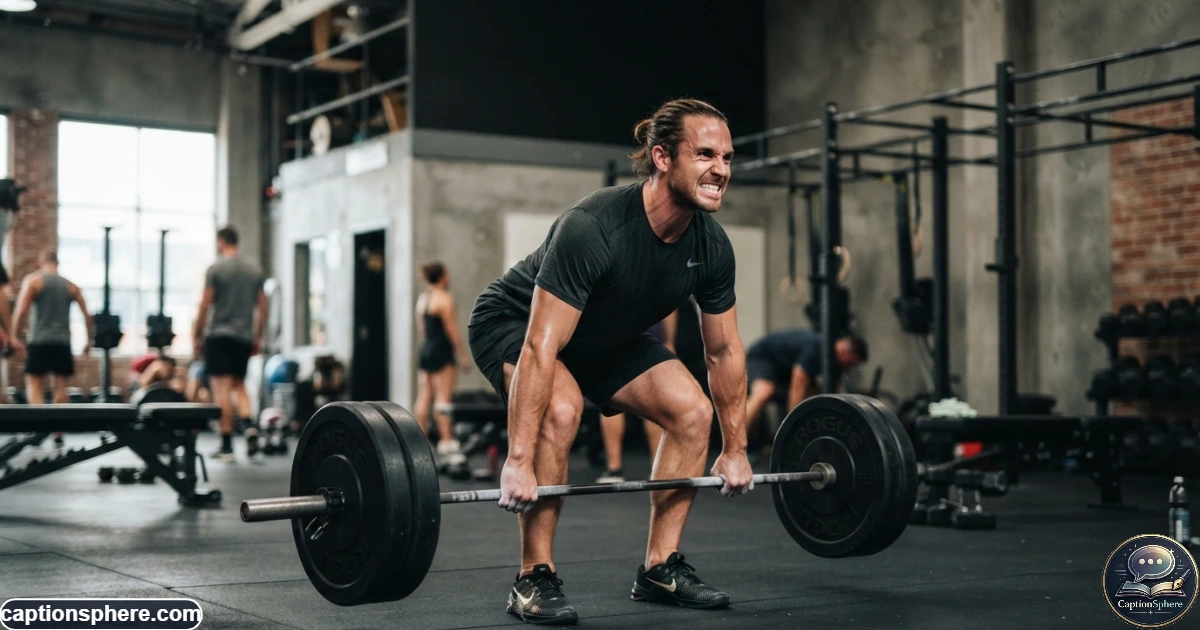 Focused athlete training in a modern gym with determined expression and natural posture