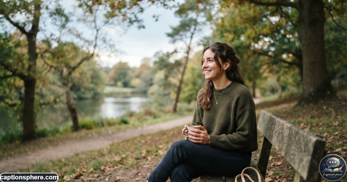 Person enjoying a relaxed everyday moment outdoors while taking a candid photo