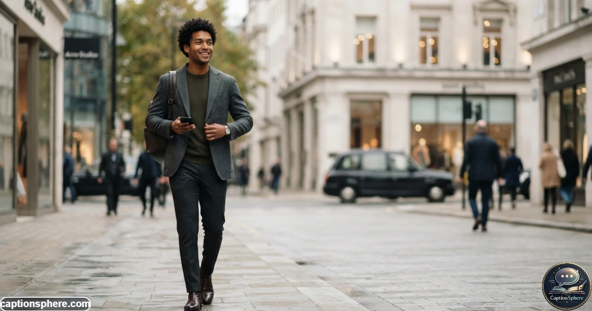 Well-dressed young man posing confidently in a polished modern outfit