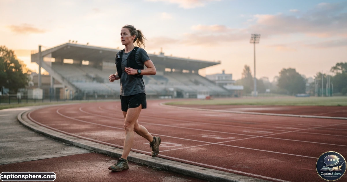 Runner returning to a track after a difficult training setback