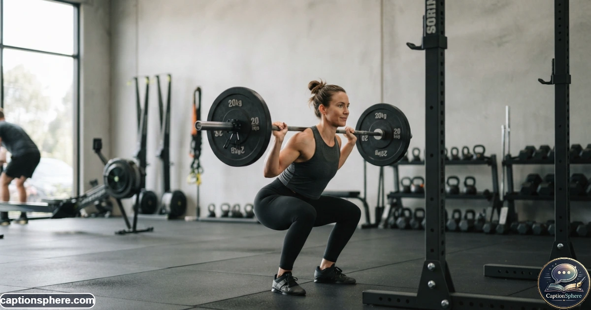 Athlete completing a focused strength workout in a modern gym