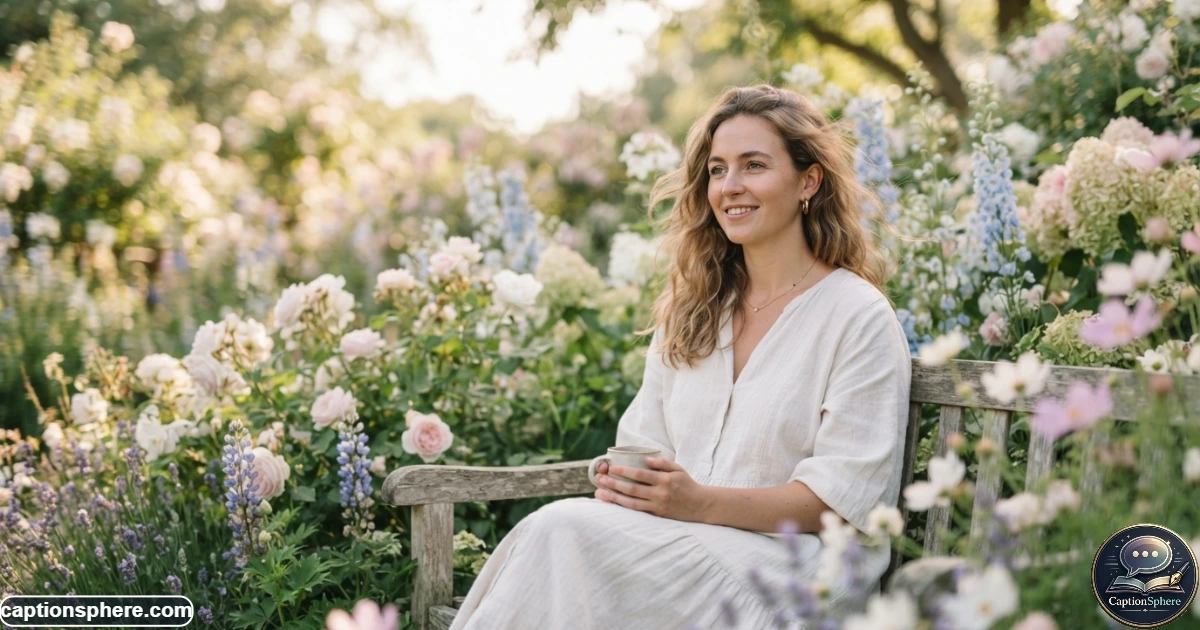 Young woman standing in soft pastel light during a dreamy afternoon portrait