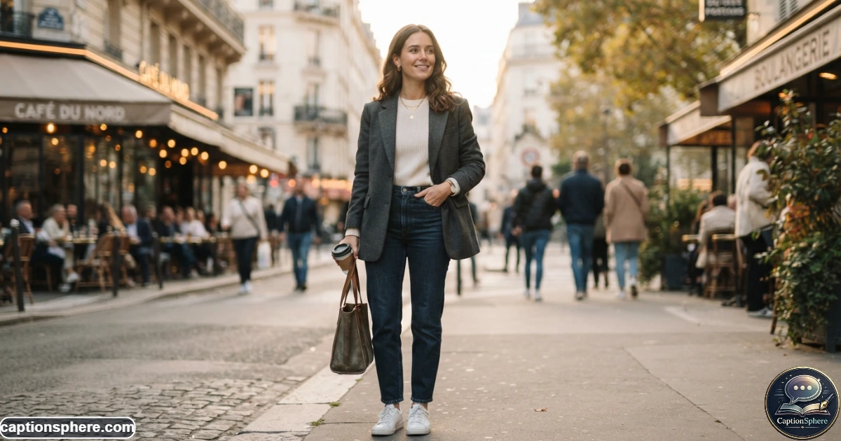Confident person posing alone outdoors during a relaxed afternoon
