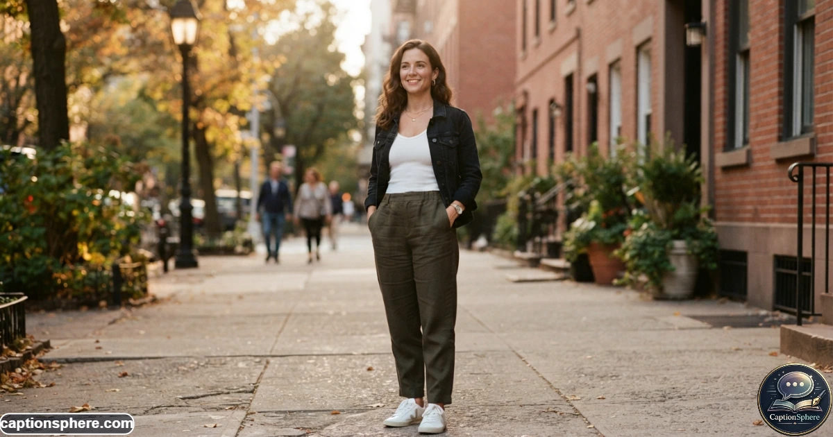 Young adult posing alone outdoors during a peaceful afternoon