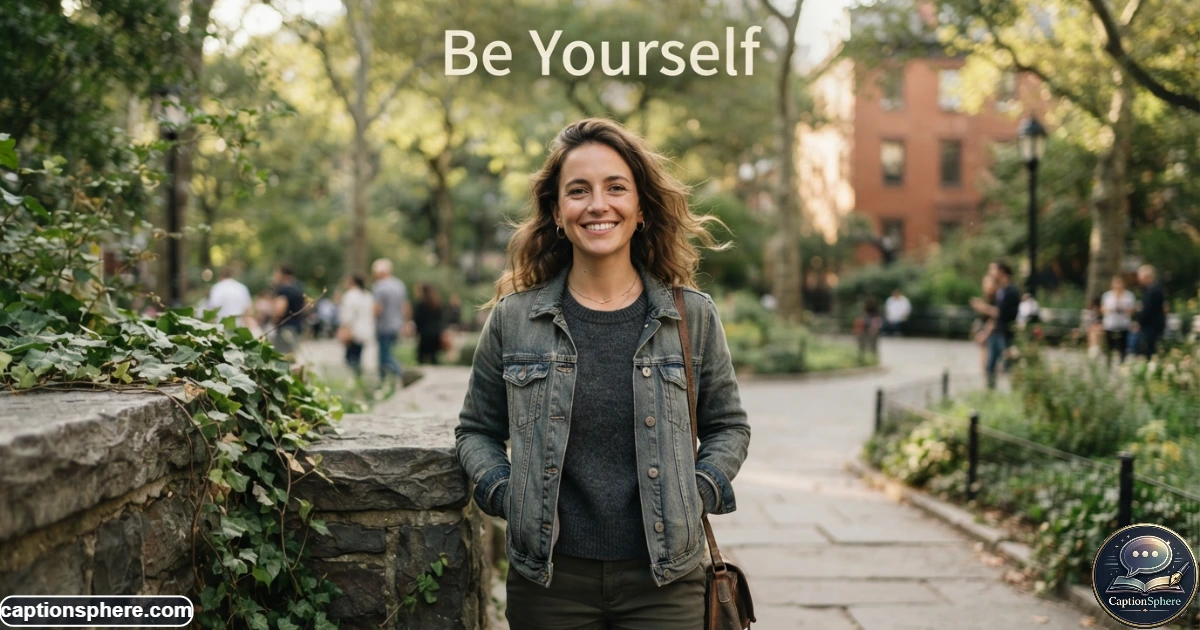 Confident person smiling naturally during a candid outdoor portrait session