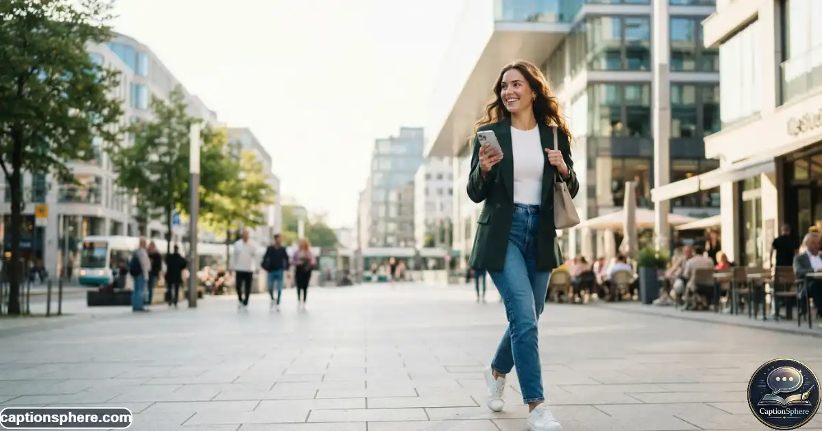 Person beginning a new chapter while preparing an Instagram return post