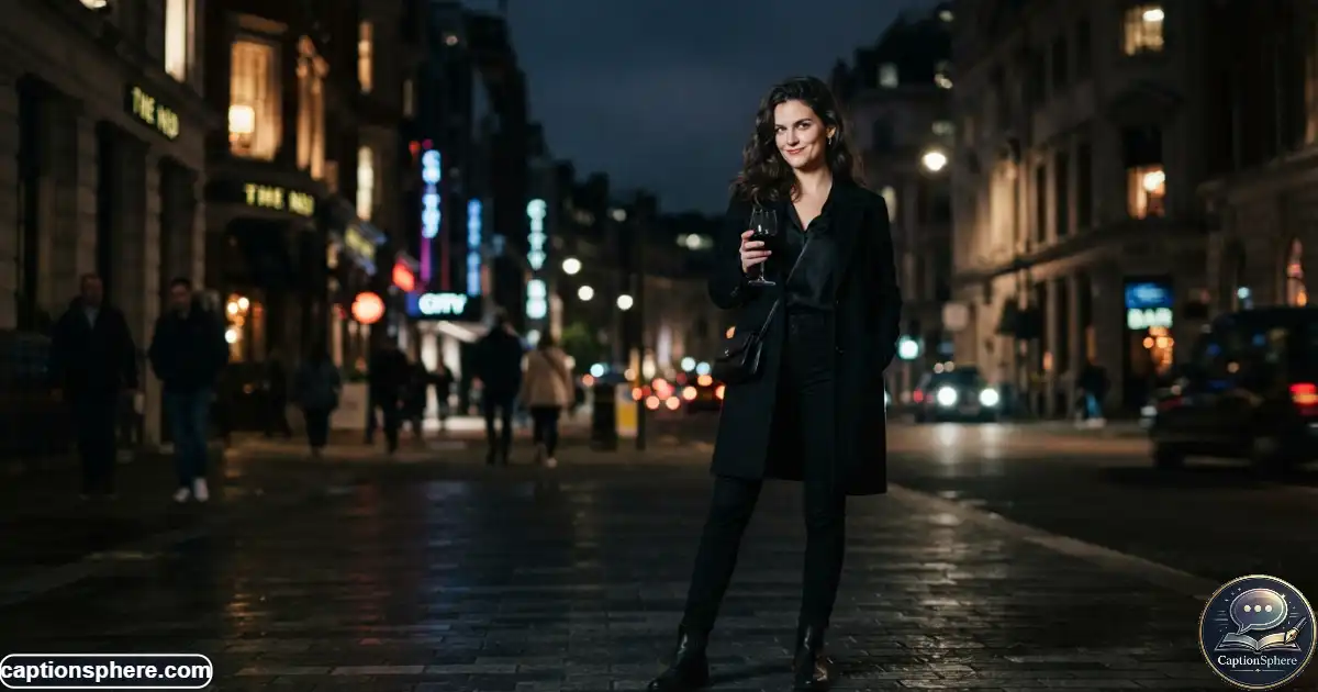 Mysterious person in a black outfit posing for a dark Instagram portrait