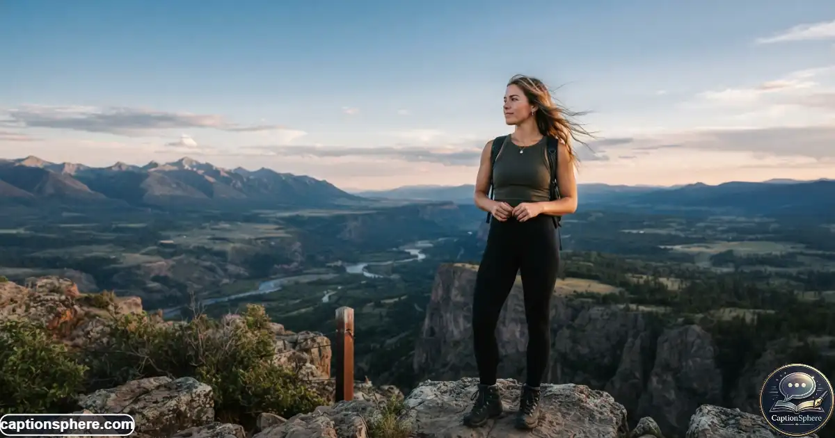 Independent person standing confidently outdoors with a determined natural expression