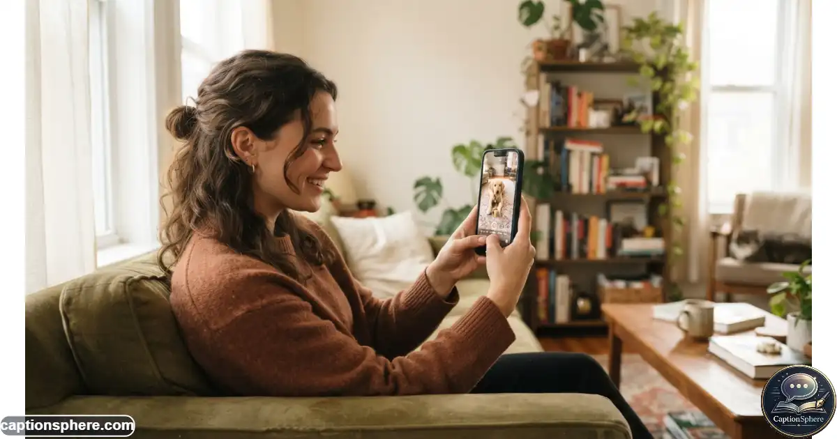 Person casually filming a relaxed everyday moment with a smartphone