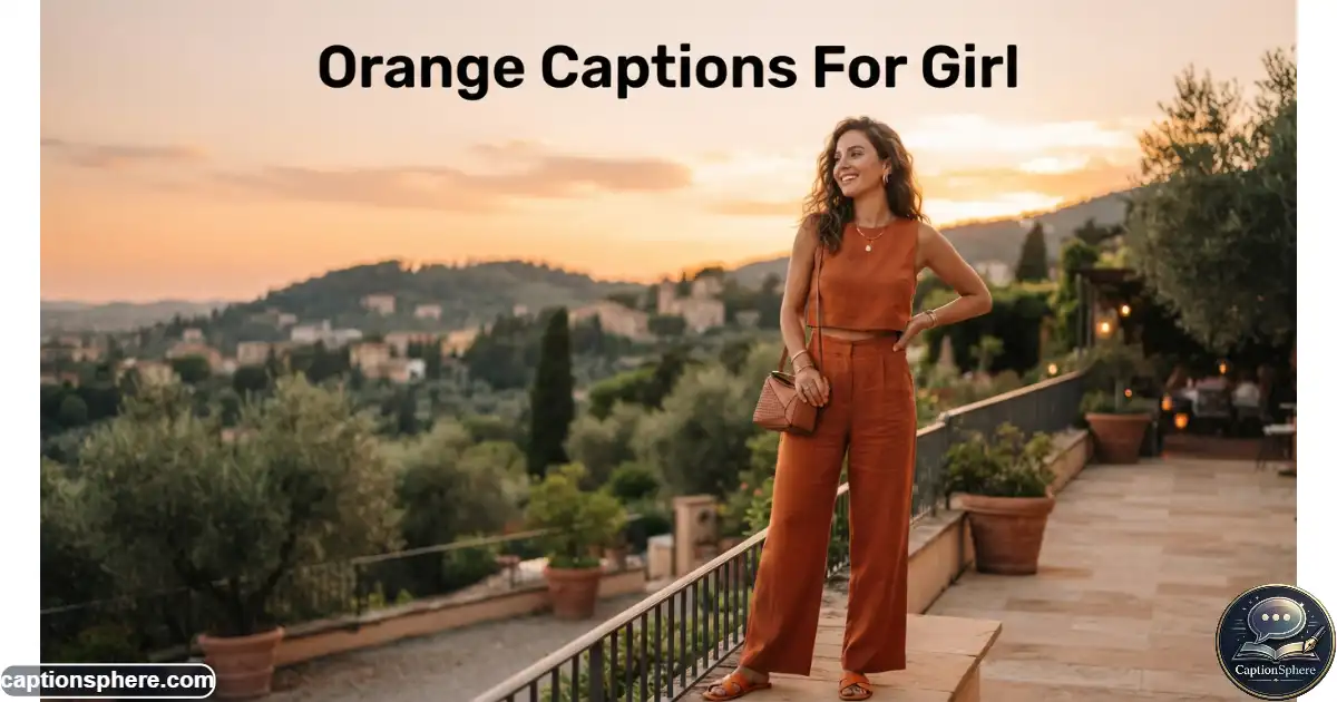 120 Orange Captions for Girl Photos That Feel Bright, Bold & Beautiful