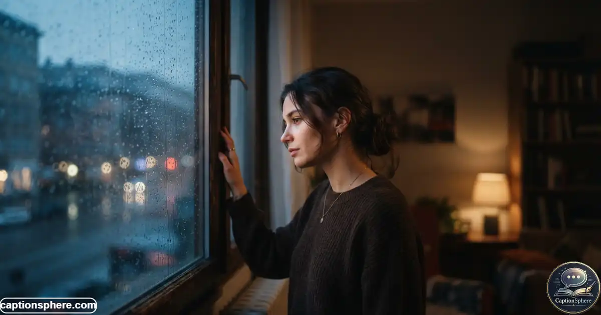 Person looking through a window while reflecting on a painful relationship ending