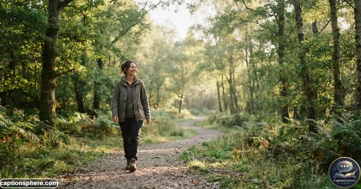 Person walking outdoors peacefully after overcoming an emotionally difficult period