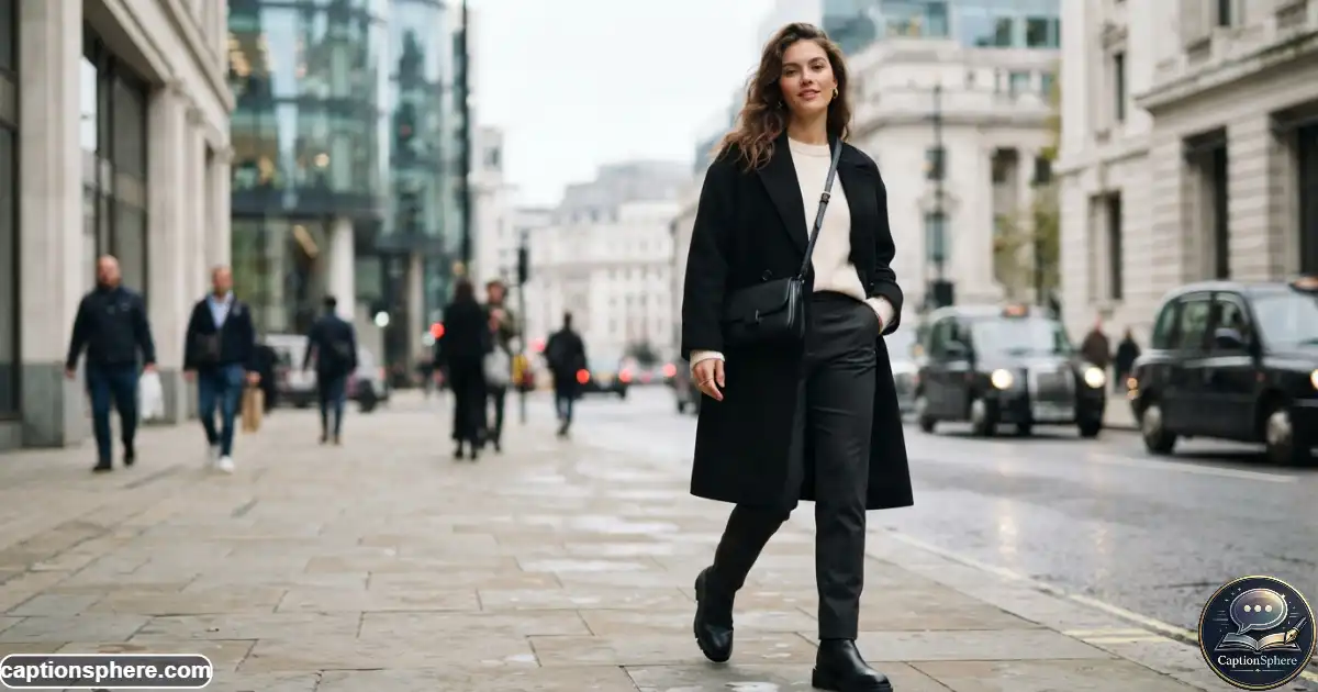 Image Prompt:
Create a realistic 16:9 professional fashion photograph featuring a model posing confidently on a modern city street. Show a detailed contemporary outfit, natural posture, realistic proportions, editorial lighting, and an urban background with depth. Keep the top-middle area uncluttered for a heading. No logos, watermark, domain, or additional text.