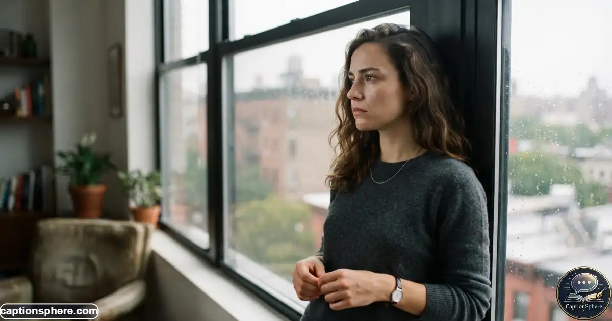 Image Prompt:
Realistic editorial lifestyle photograph of a thoughtful young adult standing beside a large window, serious reflective expression, soft natural daylight, understated clothing, intimate atmosphere, realistic facial details, subtle shadows, cinematic but believable photography, clean top-middle space, 16:9, no logo, watermark, or extra text.