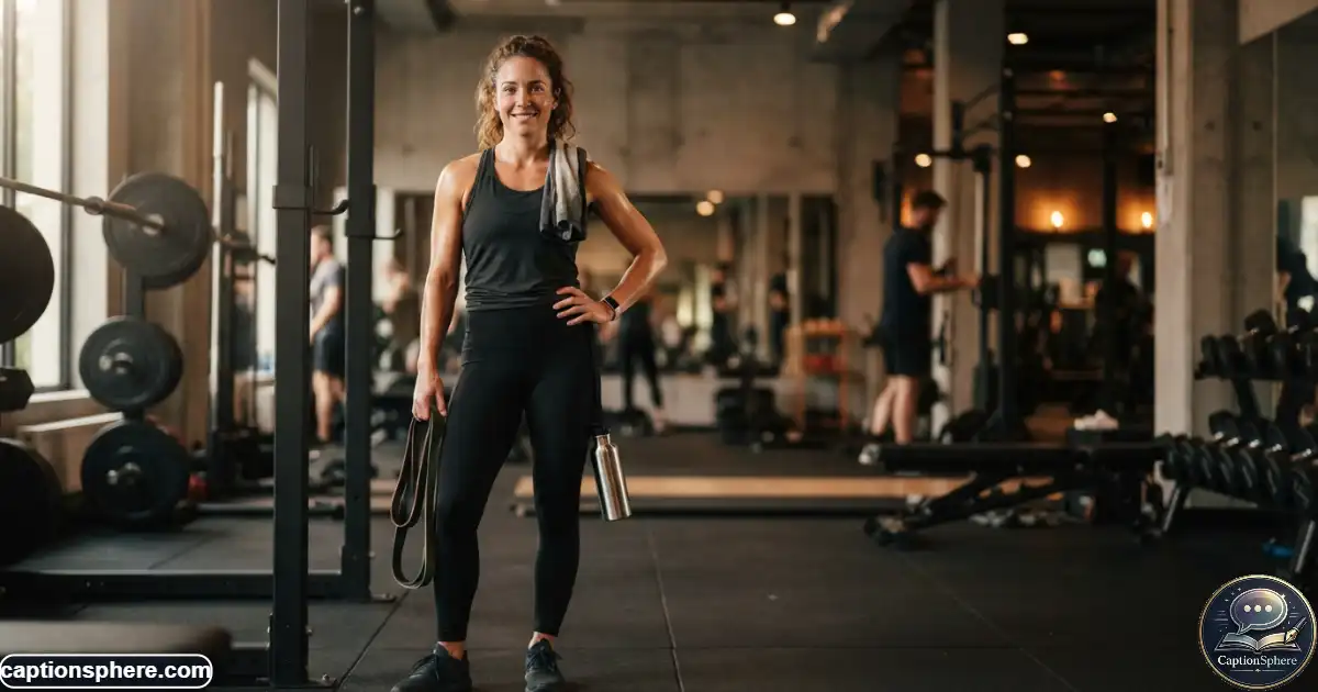 Confident athlete standing in a modern gym after strength training