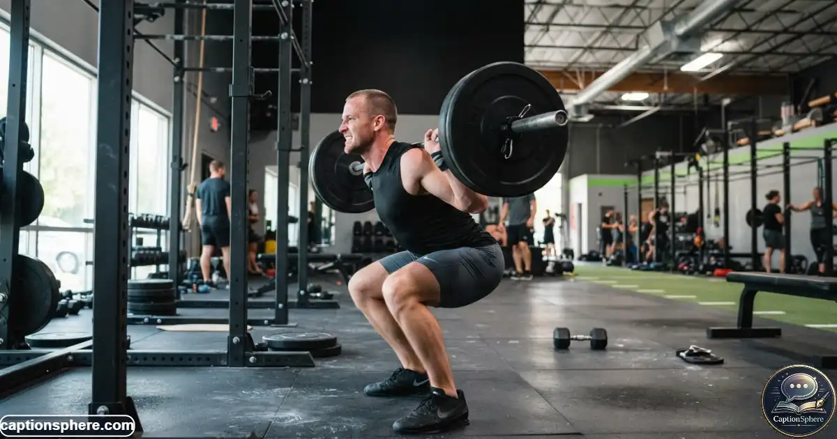 Athlete completing a focused barbell strength training session inside a modern gym