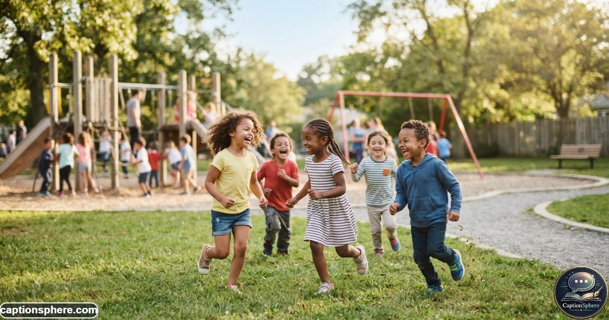 Kids Playing Captions for Fun, Cute, and Happy Childhood Moments
