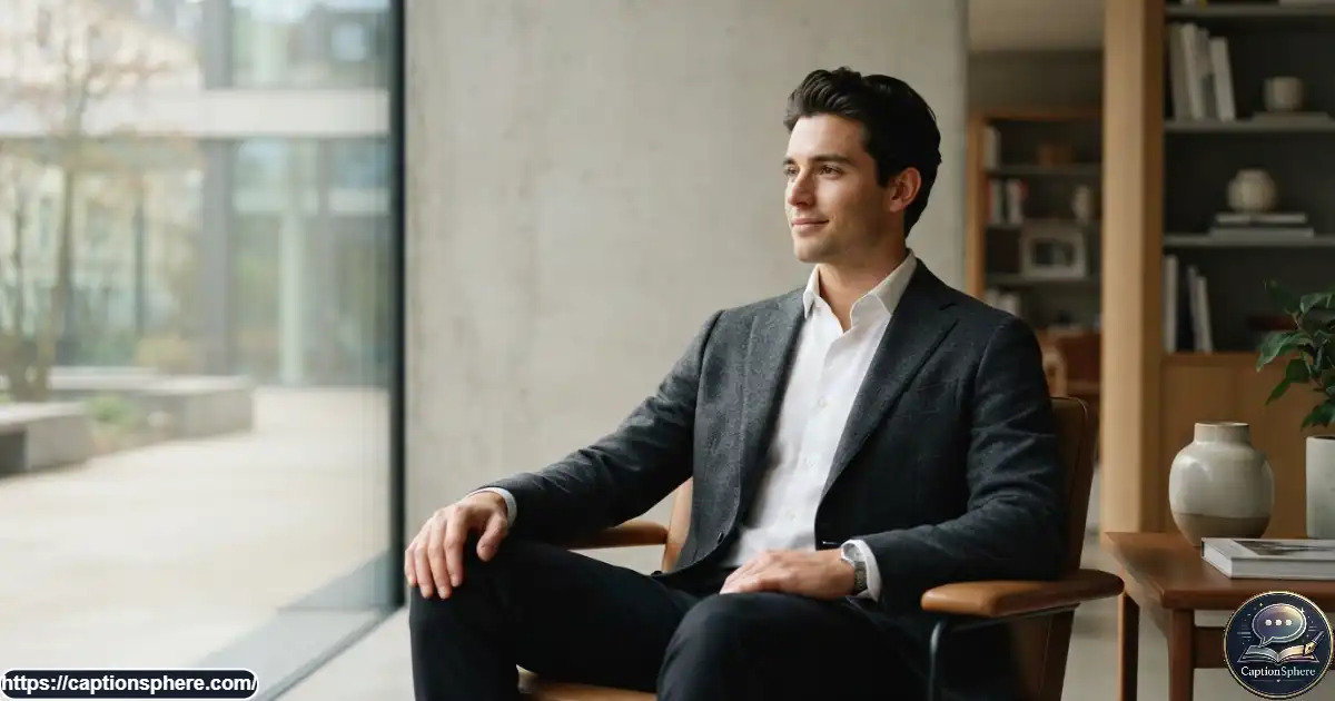 Well-dressed young man wearing a tailored blazer in a refined contemporary setting.