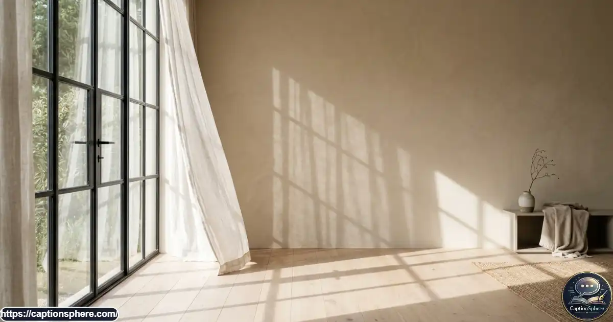 Minimalist window casting delicate shadows across a neutral interior.
