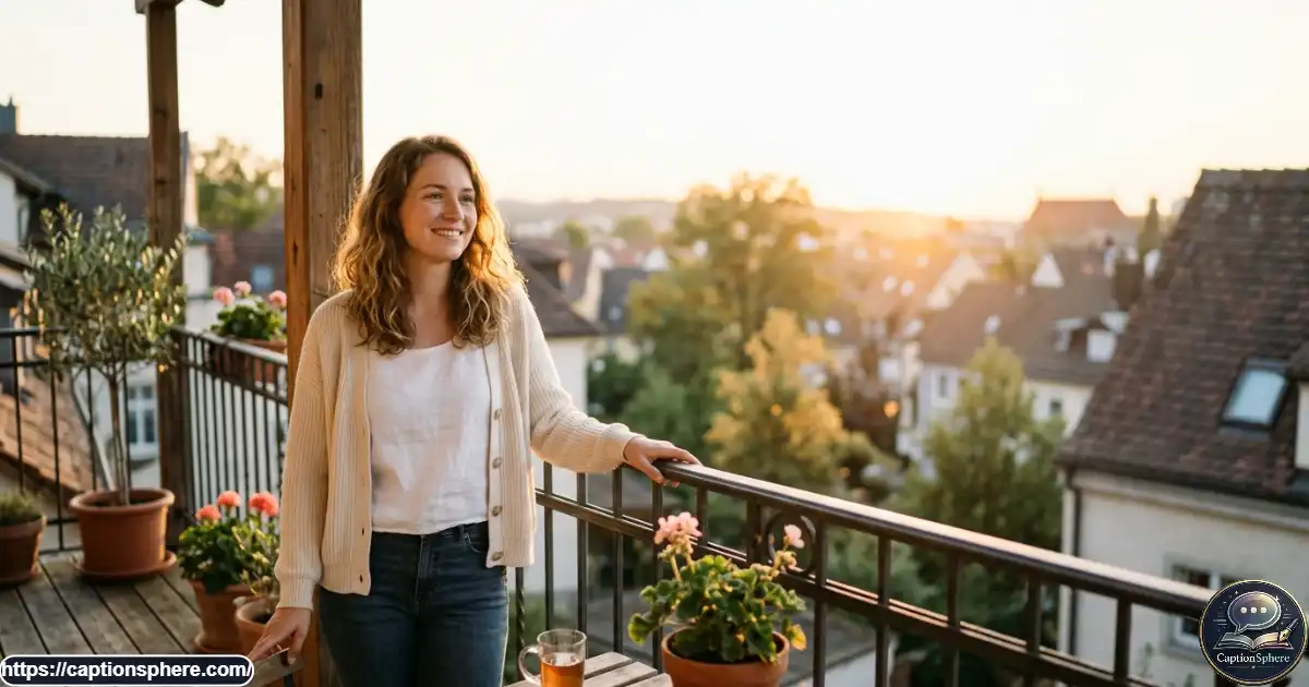 Young adult enjoying golden-hour sunlight during a peaceful outdoor portrait.
