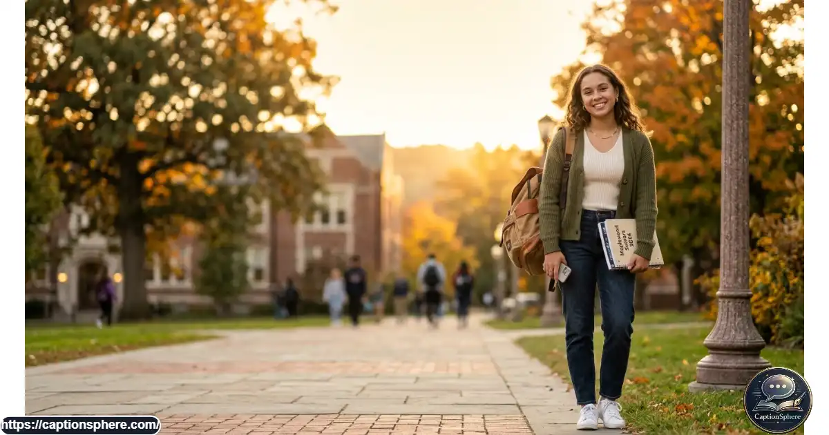 High school senior outdoors in golden sunlight celebrating senior year with a natural portrait.