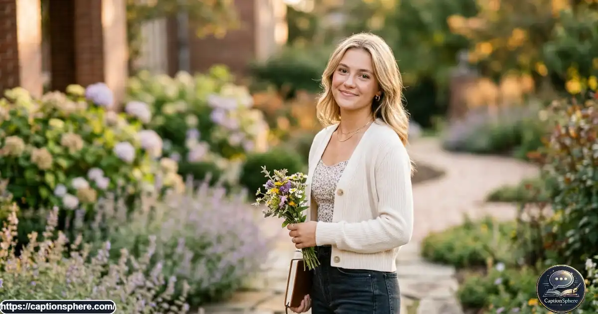 High school senior posing for an outdoor portrait in warm golden-hour light.