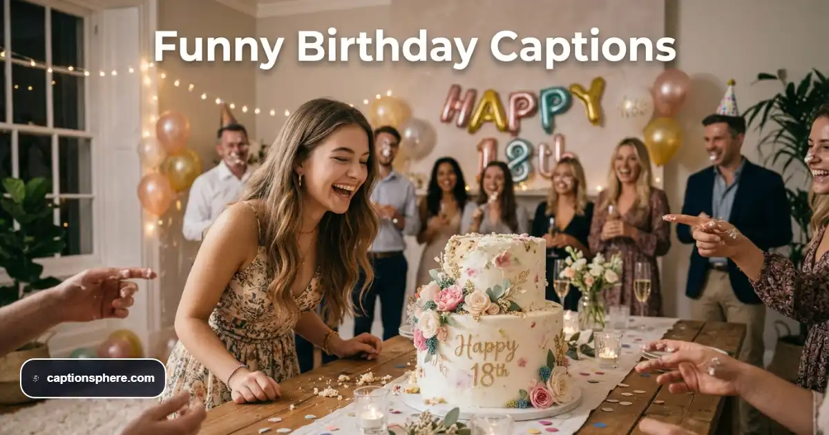 Young adult laughing beside a birthday cake and candles during an eighteenth-birthday celebration.

Image Prompt:

