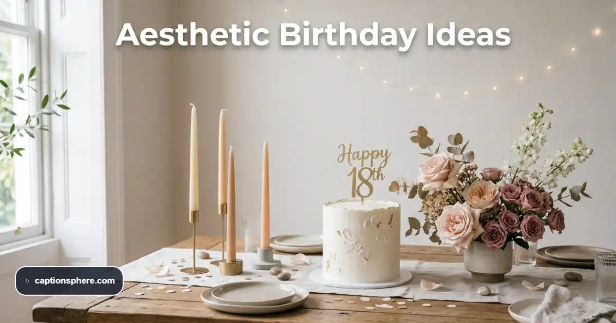 Minimalist birthday cake with elegant flowers and candles in a softly lit celebration setting.