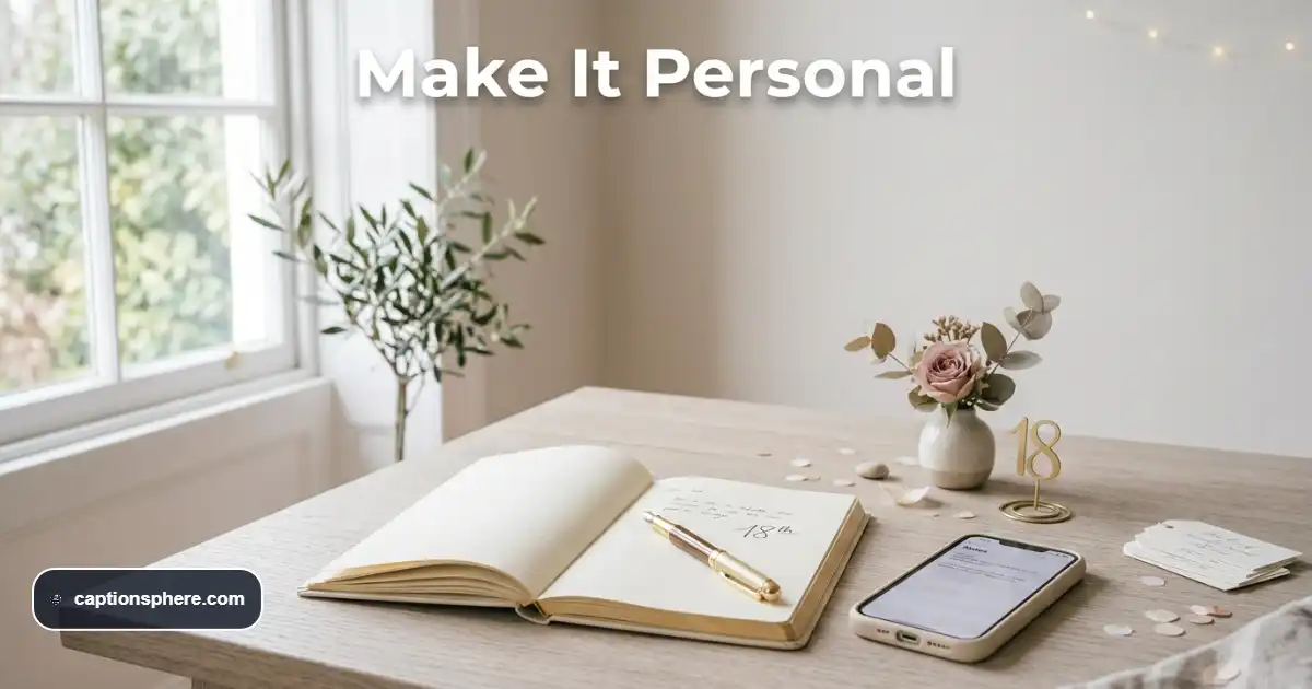  Open notebook and smartphone beside birthday decorations on a clean, sunlit desk.
