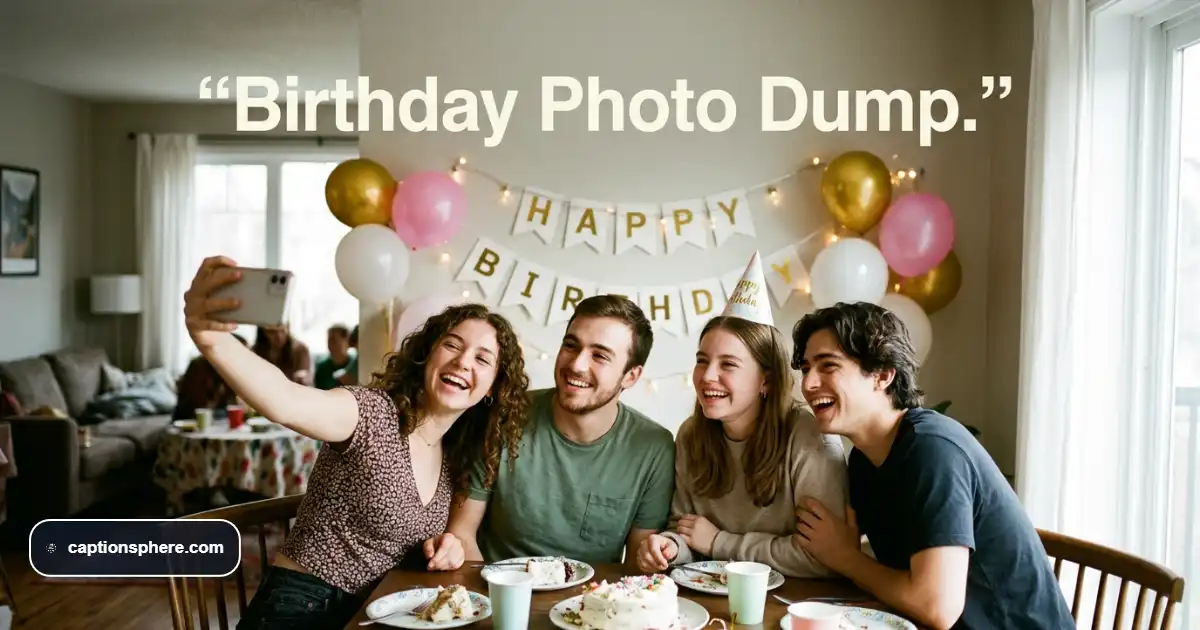 Group of friends capturing candid photographs during a nineteenth birthday celebration.